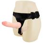 HEALIFTY Adult Sex Toy Adjustable Strap Harness with Double Realistic Dildo Elastic Strap On PU Leather Pants for Lesbian Couple