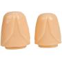 Crazy K&A 2pcs Soft Silicone Glans Sleeve Penis Extender Cock Ring for Male (Nude)