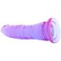 Doc Johnson Crystal Jellies - Thin Dong - 7 Inch - 1.5" Wide - Strong Suction Cup Base - O-Ring Harness Compatible Dildo, Purple