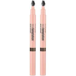 Maybelline Total Temptation Eyebrow Definer Pencil, Deep Brown, 2 Count