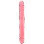Doc Johnson Crystal Jellies - Jr. Double Dong - 12 Inch - Double Sided Dildo - Pink