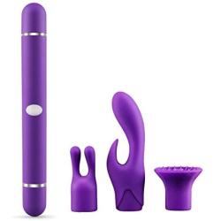 RITER USB Charging AV Double Head Vibrantor Female masturabation Massage Stick Adullt Fun IXI Romantic Lover Sucking Teasing Egg Purple