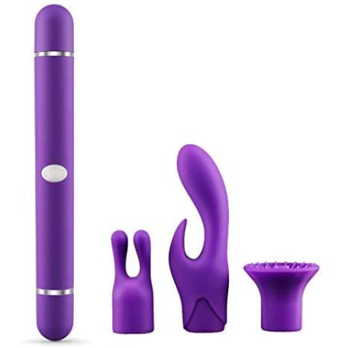 RITER USB Charging AV Double Head Vibrantor Female masturabation Massage Stick Adullt Fun IXI Romantic Lover Sucking Teasing Egg Purple