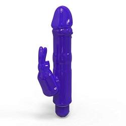 Wireless Waterproof Bunny Rabbit Vibrator 7 1/2 Inch - Purple - Rated #1 Vibrating Dildo Guaranteed - Provides Endless Hours of Pleasure - Stimulates G-spot At Clitoris At the Same Time - Multiple Speeds - By Healthy Vibes