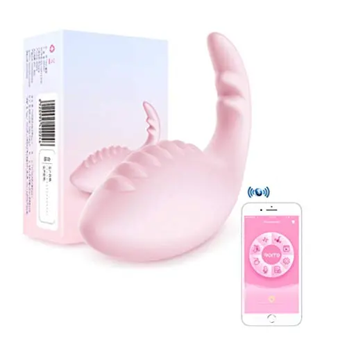 Bluetooth Wireless App Controlled Electric Massager Wearable Fitness Kegel Ball, 9 Innovation and 1000+ Frequencies, Double Vibration Waterproof and Rechargeable- USA Shipment (Pink)