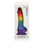 Pride Dildo - The 8" Silicone Rainbow Dildo With Balls & A Suction Cup