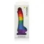 Pride Dildo - The 8" Silicone Rainbow Dildo With Balls & A Suction Cup