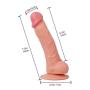 UAREHER Massager for Women Huge Lifelike Liquid Silicone Personal Handsfree Massage Wand for Female - Pursue Love and Happiness Massager for Women Flesh H-016