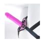 MXYLYM9 Pěggìng Stràp ón, Powerful Beginner Huge Soft Rotaing Big Head Health Bendable Suction Cup Base PVC+ Leather Pants (L:6.29inch, W: 1.45inch) Purple