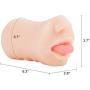 Y-NOT 3D Realistic Male Masturbator Oral Blow Job Cup Mouth Stroker Pocket with Sexy Tongue Soft Teeth and Deep Throat TPR Adult Sex Toy for Men Oral Masturbation