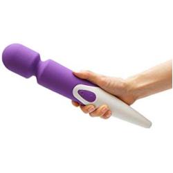 Upgraded Powerful Vibrate Wand Massager with 20 Vibration Modes Mini Whisper Quiet Waterproof Handheld Cordless for Neck Shoulder Back Body Massage Sports Recovery Muscle Aches Purple (FBA)