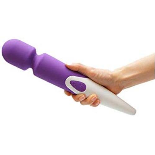 Upgraded Powerful Vibrate Wand Massager with 20 Vibration Modes Mini Whisper Quiet Waterproof Handheld Cordless for Neck Shoulder Back Body Massage Sports Recovery Muscle Aches Purple (FBA)