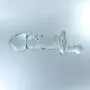 Don Wand Glass Pleasure Plug with Crank, Nubby, Clear Melon Don Wand Glass Pleasure Plug with Crank, Nubby, Clear Melon