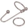 Eastern Delights Stainless Penis Cock Rings with Urethral Sounds Ball, Long Size