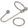 Eastern Delights Stainless Penis Cock Rings with Urethral Sounds Ball, Long Size Eastern Delights Stainless Penis Cock Rings with Urethral Sounds Ball, Long Size