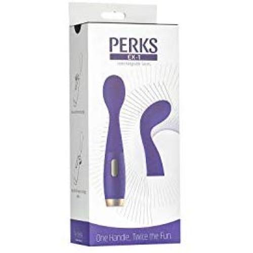 Le Stelle Perks Series Ex-1 G-spot Vibrator and Clitoral Stimulating Wand Purple