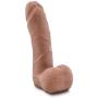 5.5" Realistic Sensa Feel Dual Density Dildo - Cock and Balls - Flexible Spine Dong - Sex Toy for Women - Sex Toy for Adults (Latin)