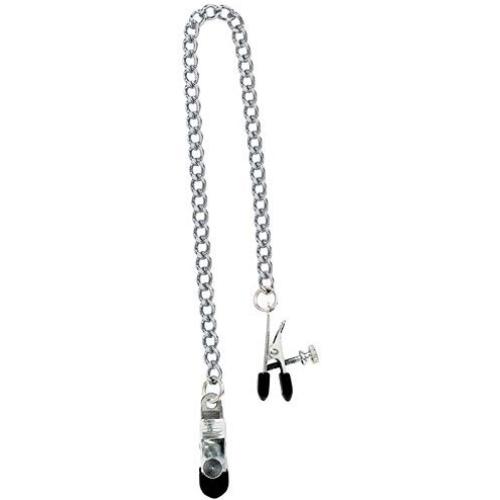 Spartacus Broad Tip Nipple Clamps with Adjustable Link Chain