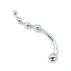 Metal Anal Beads Plug Silver Stainless Steel Anal Dildo Wand Hook Butt Plug Anus Stimulation