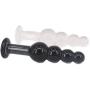 Eastern Delights Crystal Beads Anal Butt Plug Trainer Sex Toy for Beginners, Glass Pleasure Wand (Black)