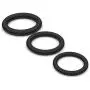Super Soft Black Cock Ring Erection Enhancing 3 Pack by Lynk Pleasure Products, 100% Medical Grade Pure Silicone Penis Ring Set for Extra Stimulation for Him - Bigger, Harder, Longer Penis