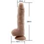 Veiny George 8 Inch Dildo with Stretchable Skin, Realistic Moving Skin Cock with Suction Cup By New York Exotic Novelties (8, Flesh)NYSE0017