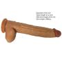 Bibida Huge Man with Suction Cup,17.1 Inch Realistic Penǐs Godem-Tee with A Length of 13.8 Inch Insertable Massasger