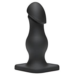 Doc Johnson Titanmen - The Rumpy - 6.5 Inch Durable Anal Plug with 6.9 Inch Girth and Phallic Tip - Flared Safety Base - Matte Finish - Butt Plug - Black