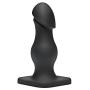 Doc Johnson Titanmen - The Rumpy - 6.5 Inch Durable Anal Plug with 6.9 Inch Girth and Phallic Tip - Flared Safety Base - Matte Finish - Butt Plug - Black