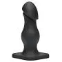 Doc Johnson Titanmen - The Rumpy - 6.5 Inch Durable Anal Plug with 6.9 Inch Girth and Phallic Tip - Flared Safety Base - Matte Finish - Butt Plug - Black