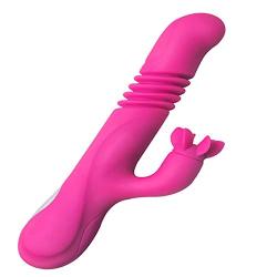 Qbyoop Ðíldɔ Rabbit Vǐbrátor Thrusting 10 Speeds Rotating & Thrusting Massage Wand with Heating, Women Couple Pleasure Toys - Vibrating Adult Toys Waterproof Pleasure Toy Qbyoop Vībrātòr