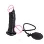 sandywident 2018 New Gay Belsiang Huge Inflatable Dildo Pump Big Butt Plug Penis Realistic Large Soft Dildo Suction Cup Sex Products(Black,One Size) Sex Toys New Arrivalfor Women Ladies