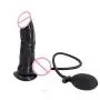 sandywident 2018 New Gay Belsiang Huge Inflatable Dildo Pump Big Butt Plug Penis Realistic Large Soft Dildo Suction Cup Sex Products(Black,One Size) Sex Toys New Arrivalfor Women Ladies
