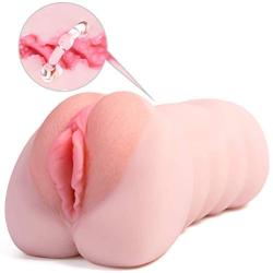 ZEMALIA Male Masturbator, Realistic Textured Vagina Pocket Pussy Built-in Stimulation Ring for Man Masturbation, Close-Ended Stroker Adult Sex Toys for Men