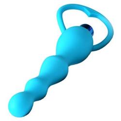 Vibrating Butt Plug Flexible Anal Beads Vibrating Anal Sex Toy Prostate Massager for Men and Women(Blue)