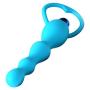 Vibrating Butt Plug Flexible Anal Beads Vibrating Anal Sex Toy Prostate Massager for Men and Women(Blue)