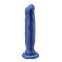 8" Realistic Sensa Feel Dual Density Dildo - Platinum Silicone - Long Veined Cock Dong - Suction Cup Harness Compatible - Sex Toy for Women - Sex Toy for Adults (Indigo)