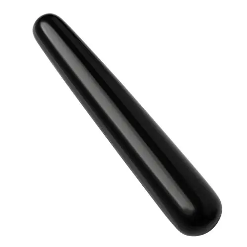 Top Plaza Natural Black Obsidian Crystal Massage Wand Acupuncture Therapy Treatment Stick Point Gua Sha Scraping Tool Top Plaza Natural Black Obsidian Crystal Massage Wand Acupuncture Therapy Treatment Stick Point Gua Sha Scraping Tool