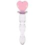 NewMaxer Pink Heart Crystal Glass Pleasure Wand Dildo Penis