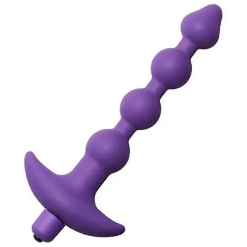 Trinity Vibes Vibrating Silicone Anal Beads, Violet