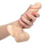 CalExotics Emperor Ballsy – PureSkin Pegging Dildo with Suction Cup Base – Hand Sculpted Waterproof Probe with Moveable Balls - Ivory