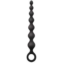 NS Novelties Perles D Lux Anal Play Beads, Black, Long, 3 Ounce