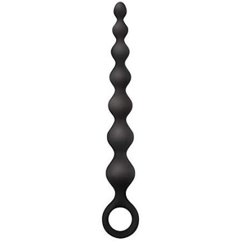 NS Novelties Perles D Lux Anal Play Beads, Black, Long, 3 Ounce