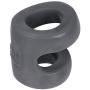 Hunkyjunk Connect Silicone Blend Ball Tugger Cock Ring - Stone Grey