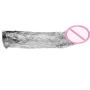 O-LKN Shirt Silicone Reusable s Extend Soft D-ick Ring Male Pênňís Extension Sleeves Sexx-Toys for Man,Transparent