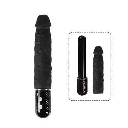 Lfcmf 10 Frequency Realistic Vibrant Toys Silicone Waterproof Toys for Women (Color : Black)