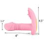 Wireless Remote Control Invisible Wearable Vibrator Wand, Telescopic Heating Clitoris and G-Spot Vagina Vibrate, USB charger Massager Clit Masturbation Dildo For Female Women Girl Couples Sex Toy Pink