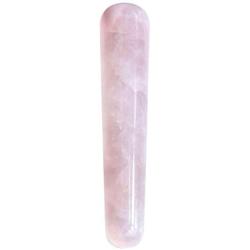 Top Plaza Natural Rose Quartz Crystal Massage Wand Acupuncture Therapy Treatment Stick Point Gua Sha Scraping Tool