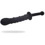Brave669 Women Men Silicone Flexible G-spot Butt Plug Stick Massager Toy - Black