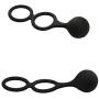 Silicone Penis Dual Ring Enhanced Trainer Power Ball Weight Ring Hanger Device 2 Usage Method